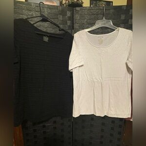Set of 2-Women's White Stag tops Large White and Black vintage read